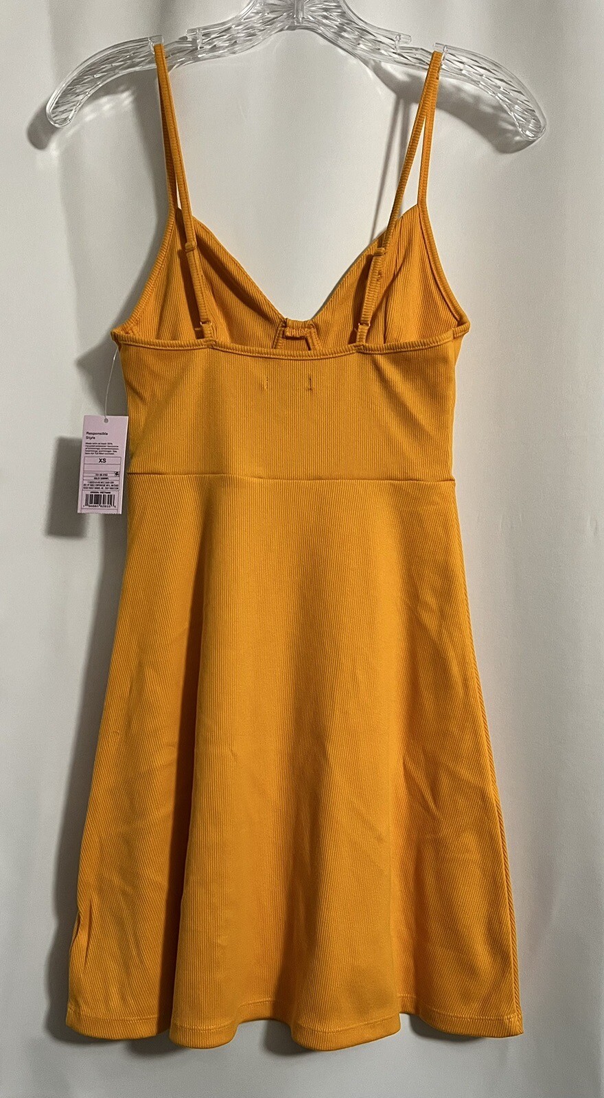 Wild Fable Women’s Gold/Yellow Rib Knit Skater Dress Size XS New -No Pocket