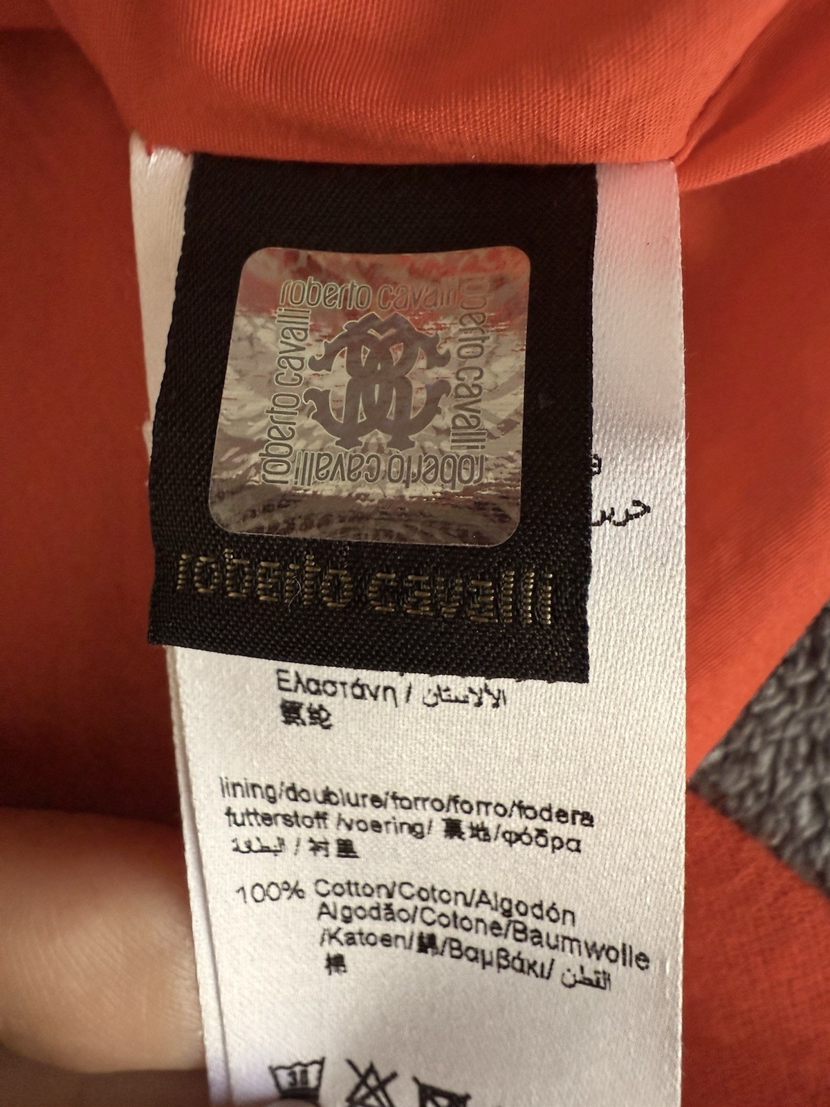 Roberto Cavalli Womens Dress M Red Embroidered Floral Animal Motif