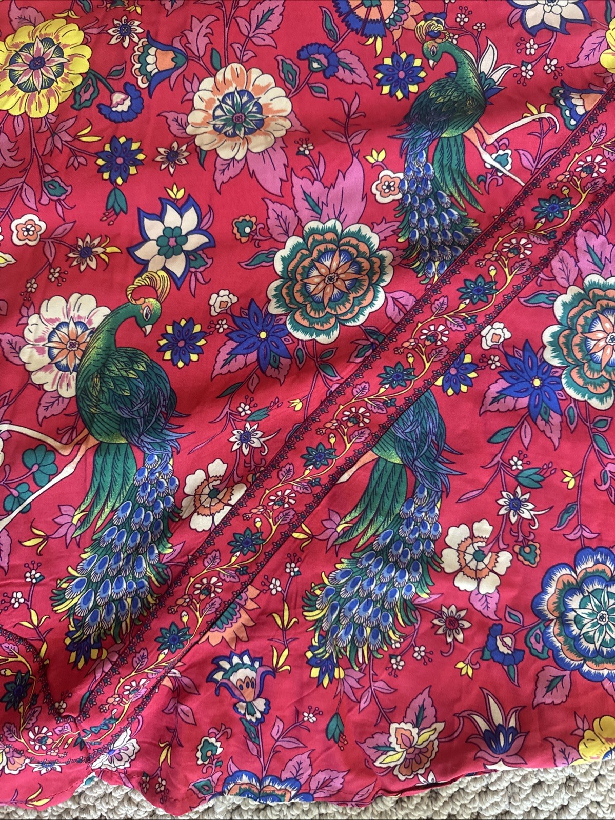 R. Vivimos Boho Red Floral Dress Sz. Medium