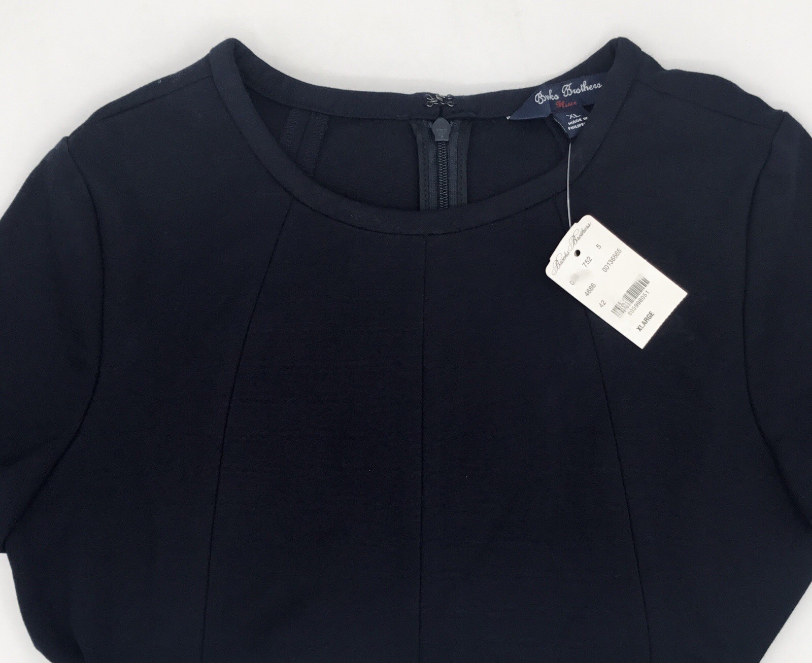 NWT💥Brooks Brothers Fleece Navy Blue Ponte Knit A-Line Dress Sz XL Stretch