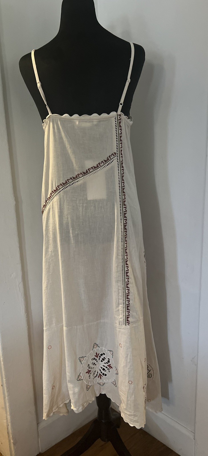 NWT ZARA $119 ZW Collection Asymmetric Floral Embroidered Dress 5107/079 Size S