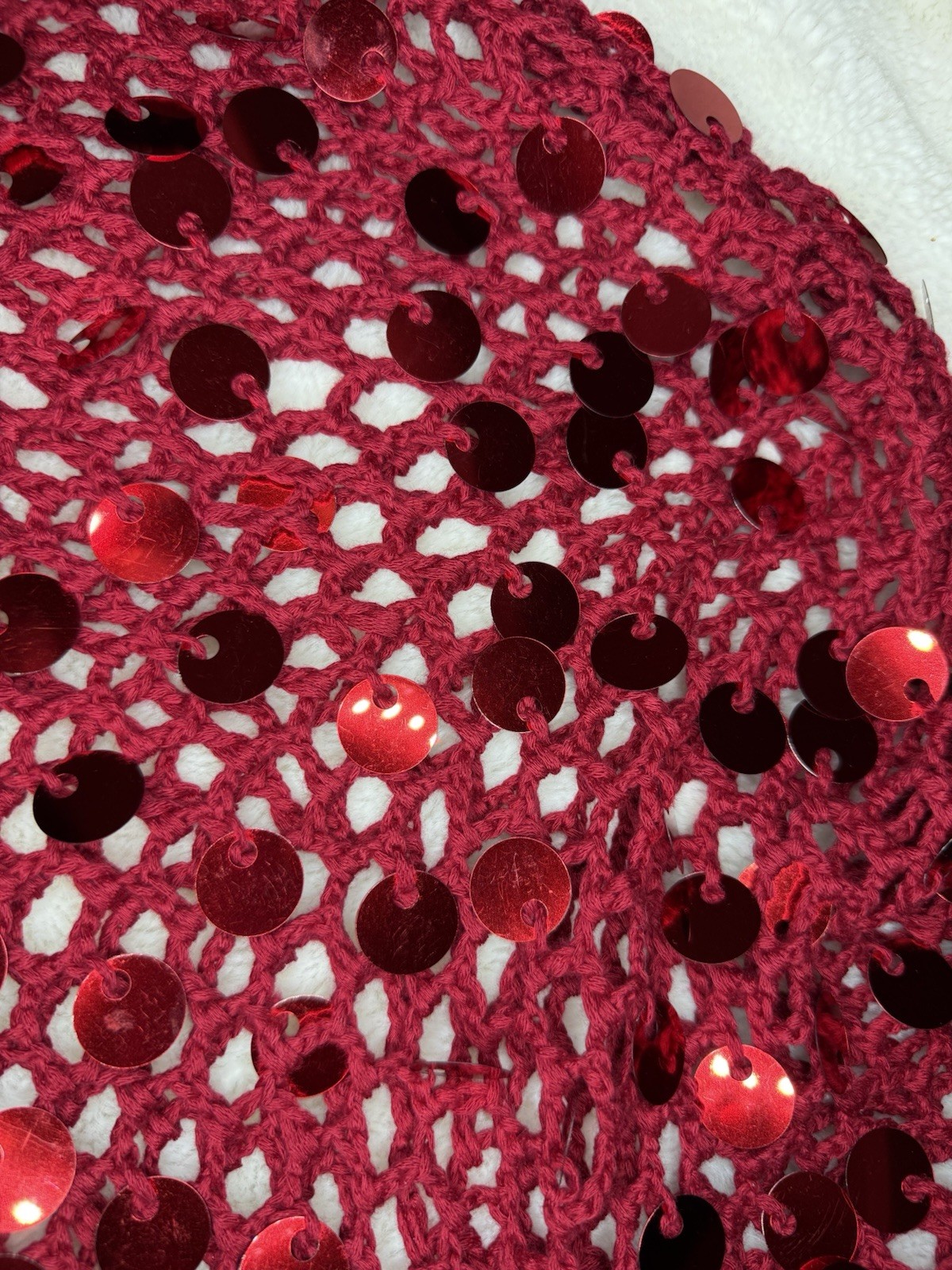 superdown Elena Maxi Dress Red Crochet Sequin Cutout V-Neck Sleeveless S