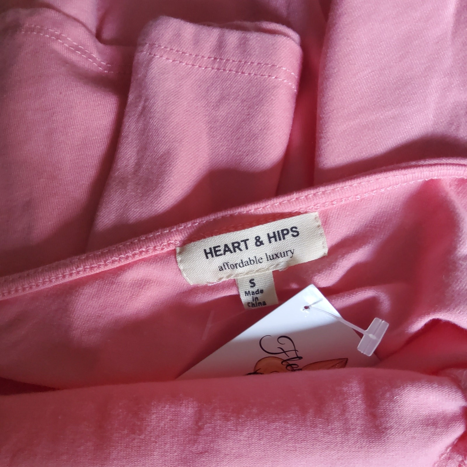 Heart & Hips Pink Off Shoulder Cutout Back Fit & Flare Skater Dress S NWT