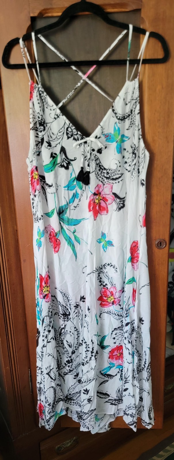 Linea Donatella Summer Floral Criss Cross Strappy Dress