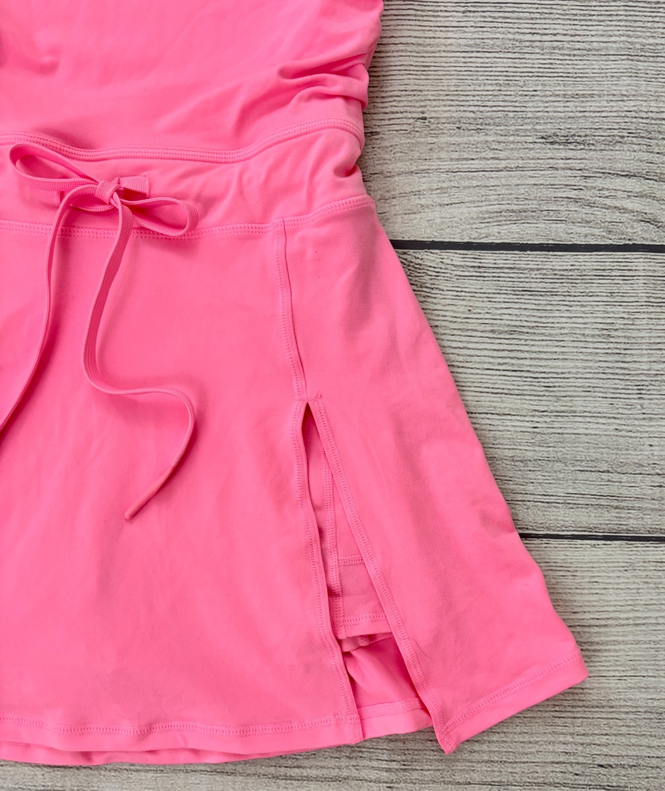 FREE PEOPLE MOVEMENT EASY DOES IT Womens Sz Small Pink Cut Out Back Shorts Dress