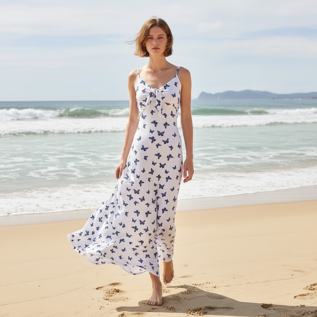 J for Justify Butterfly Maxi Dress Sm Buttery-soft Fairy Cottage Boho Y2K Summer