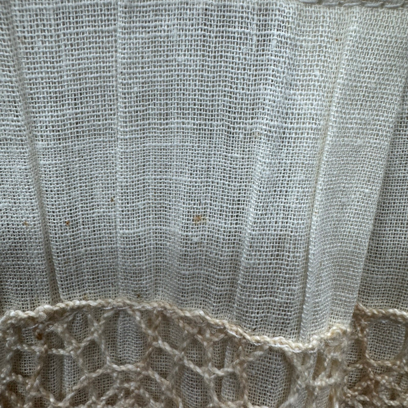 Vtg Handmade? Folk Cottagecore Lace Empire Waist Mexican Wedding Dress No Tags