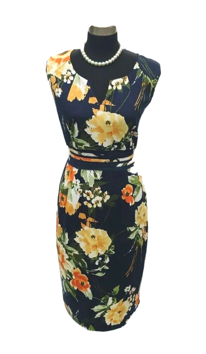 K Kalijati Dress Sz L Blue Black White Red Green Orange Pink Midi Mesh Sheath 12