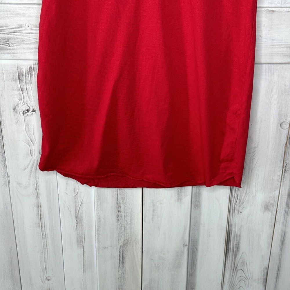 FRANK & EILEEN LAUREN HERITAGE JERSEY SHORT SLEEVE KNIT POLO SHIRT DRESS RED XS