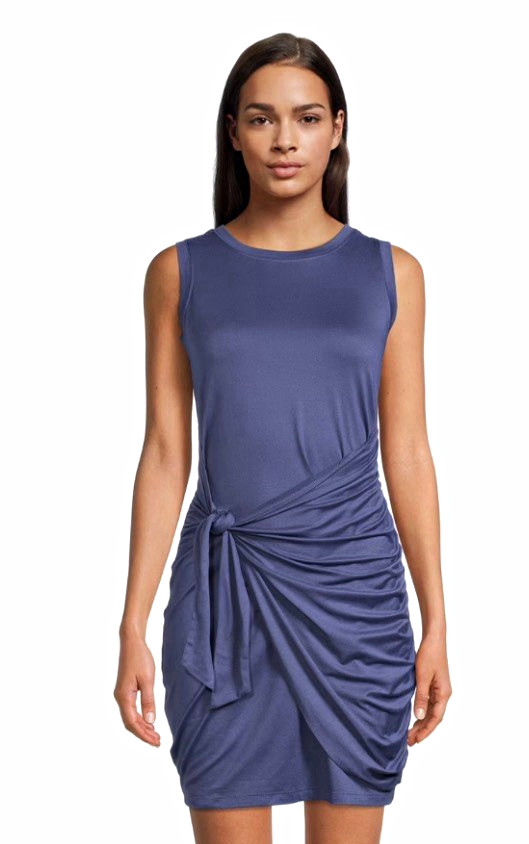 Nine Eight New York Womens Blue Round Neck Sleeveless Sheath Knit XL 9853NE