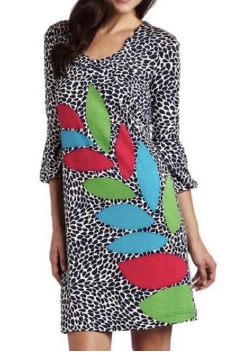 Lily Pulitzer 1/2 Sleeve Caterpillar Lined Shift Dress – Silk/Cotton – Sz L