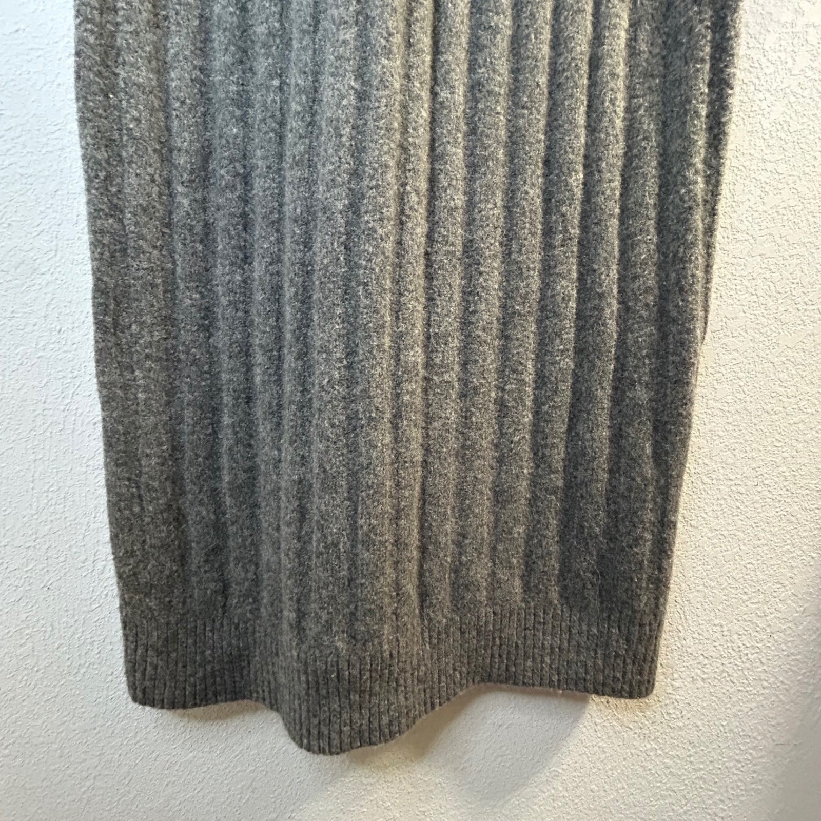 LOFT Gray Ribbed Turtleneck Long Sleeve Maxi Sweater Dress Women’s XS/S