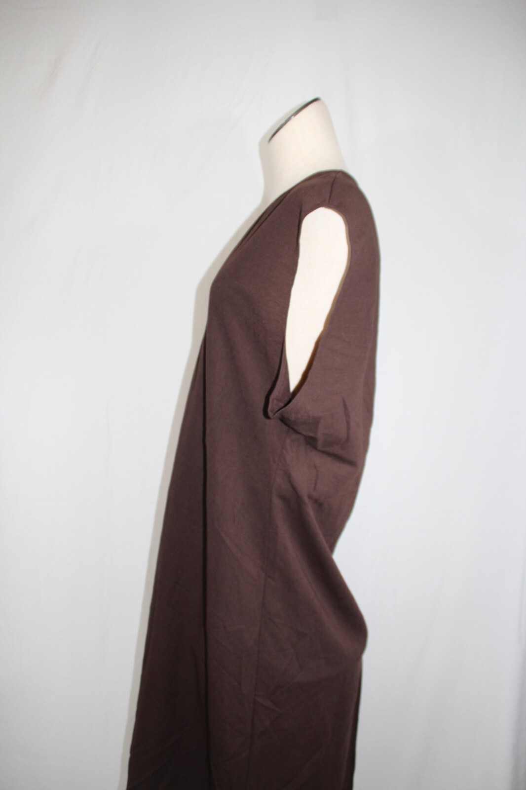 Zara Women’s Brown Straight Dress Lagenlook Oversized Dolman Sleeve Cap SleeveXS
