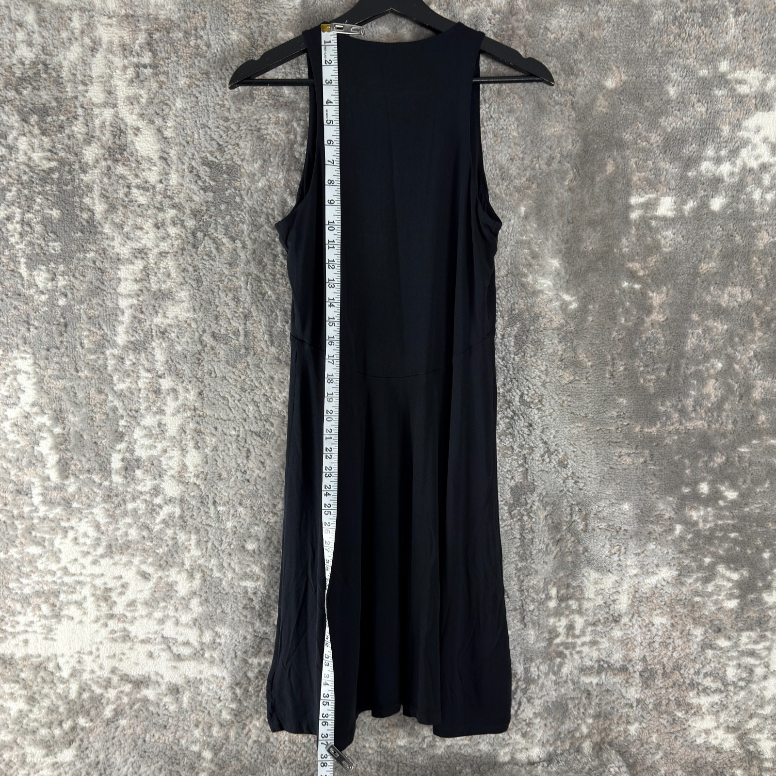 Athleta Size S Minimalist Party Fit Flared Knee Length Dress Black Sleeveless