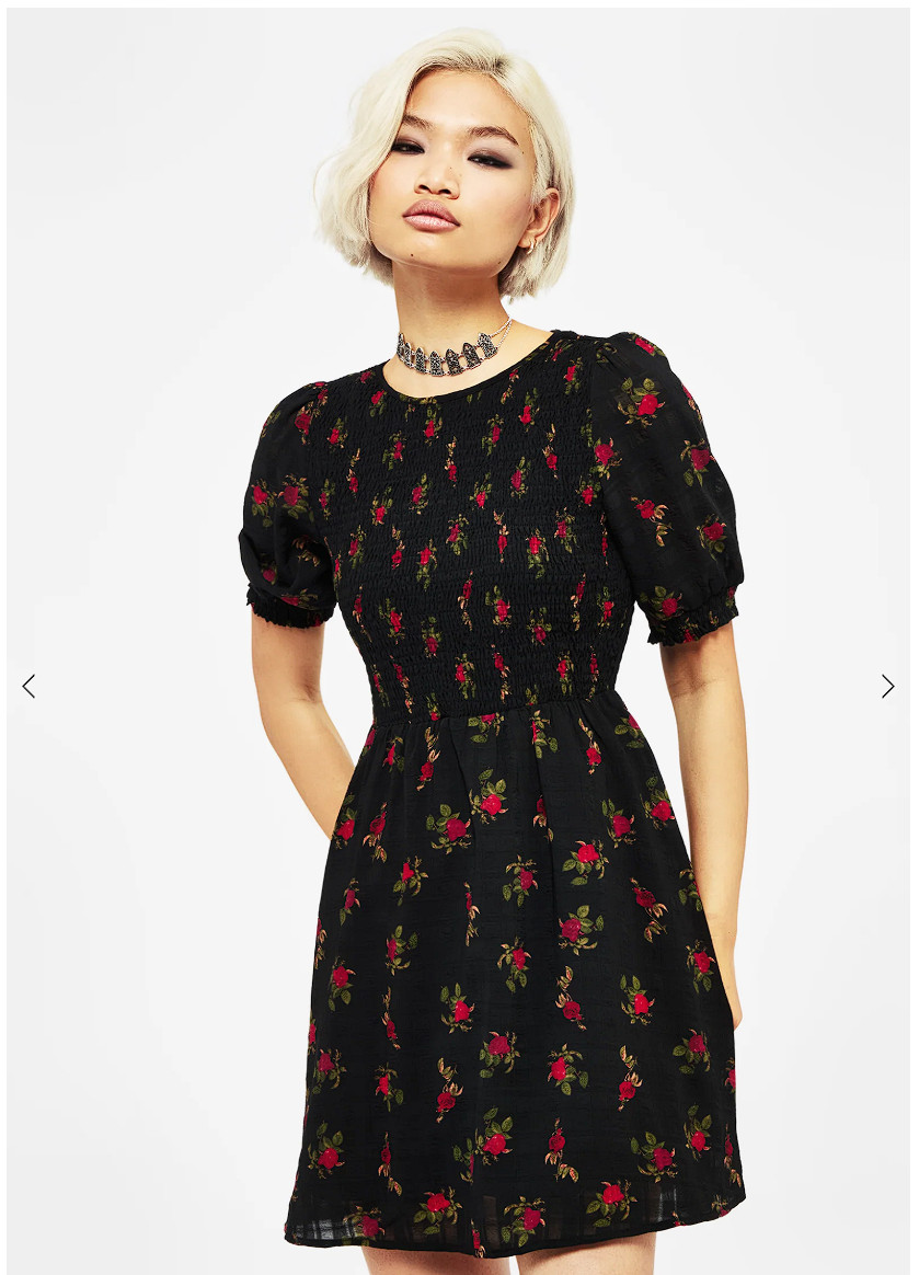 DISTURBIA – Darcey Floral Print Mini Dress-US 12 NWT