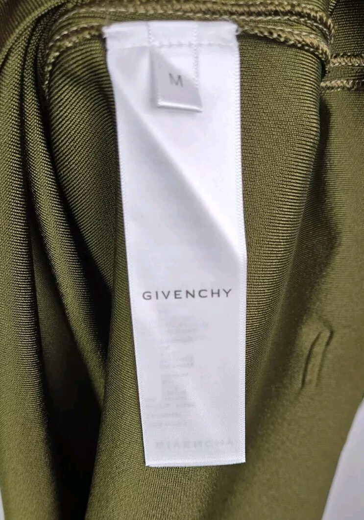 Givenchy Maxi Dress Stud-embellished Knit Bottle Green Size Medium $3275 NWT