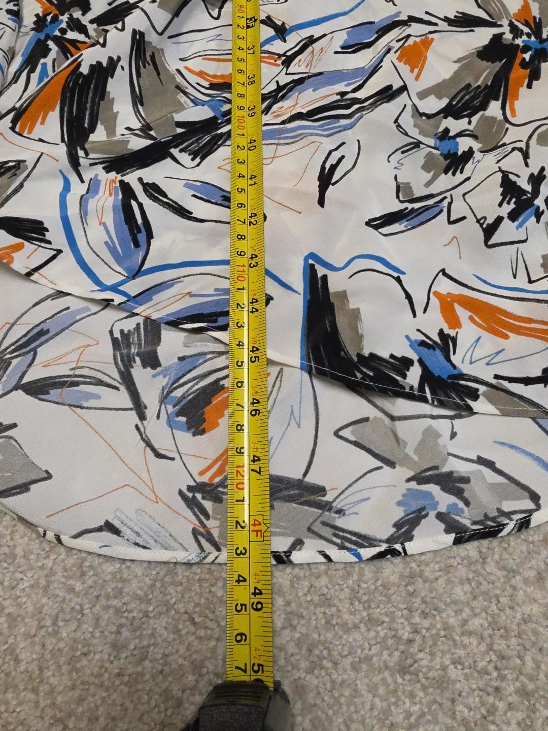 M.M. LaFleur The Diem My Dress Hi-Lo Washable Silk Sketchbook Floral Size 12