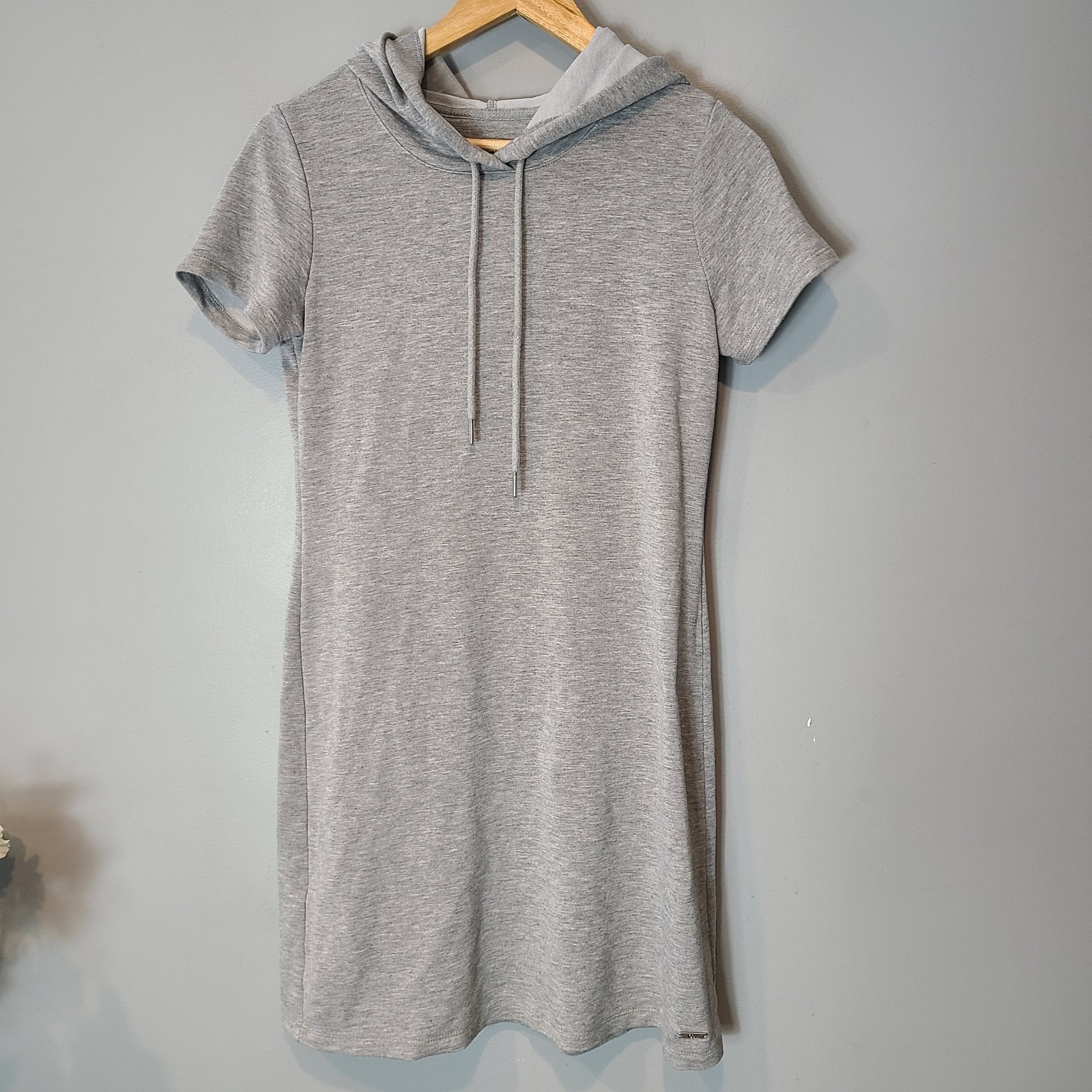 Calvin Klein Womens Heather Gray Super Soft Hoodie Dress Cover Up Coastal Resort