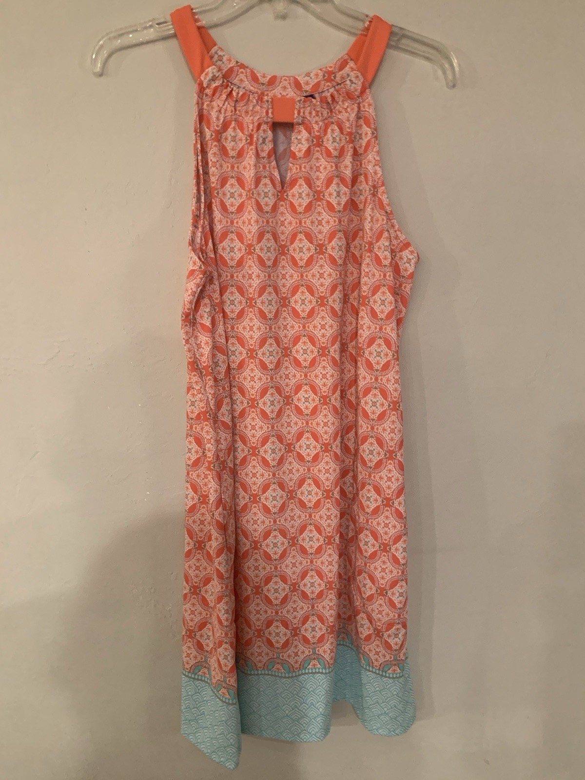 Cabana Life Midi spf 50+ Sleeveless Geometric Shift Dress retail $134